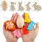 Easter Egg Painting Kit, 24pcs Wooden Eggs and Bunny for Easter Crafts Basket Stuffers Gifts for Kids Toddlers Boys Girls Ages 4-8 8-12 Birthday Party Favors Classroom Prizes DIY Decor